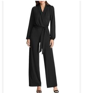 Lauren Ralph Lauren black long sleeve stunning  jumpsuit Sz L